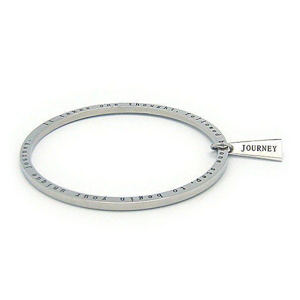 Journey Inspirational Stainless Steel Bangle