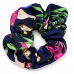Butterfly Flora Navy Hair Scrunchie
