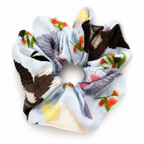 Backyard Birds Blue Hair Scrunchie