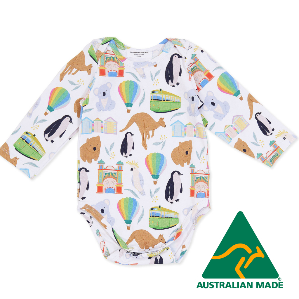 Melbourne Organic Cotton Baby Romper