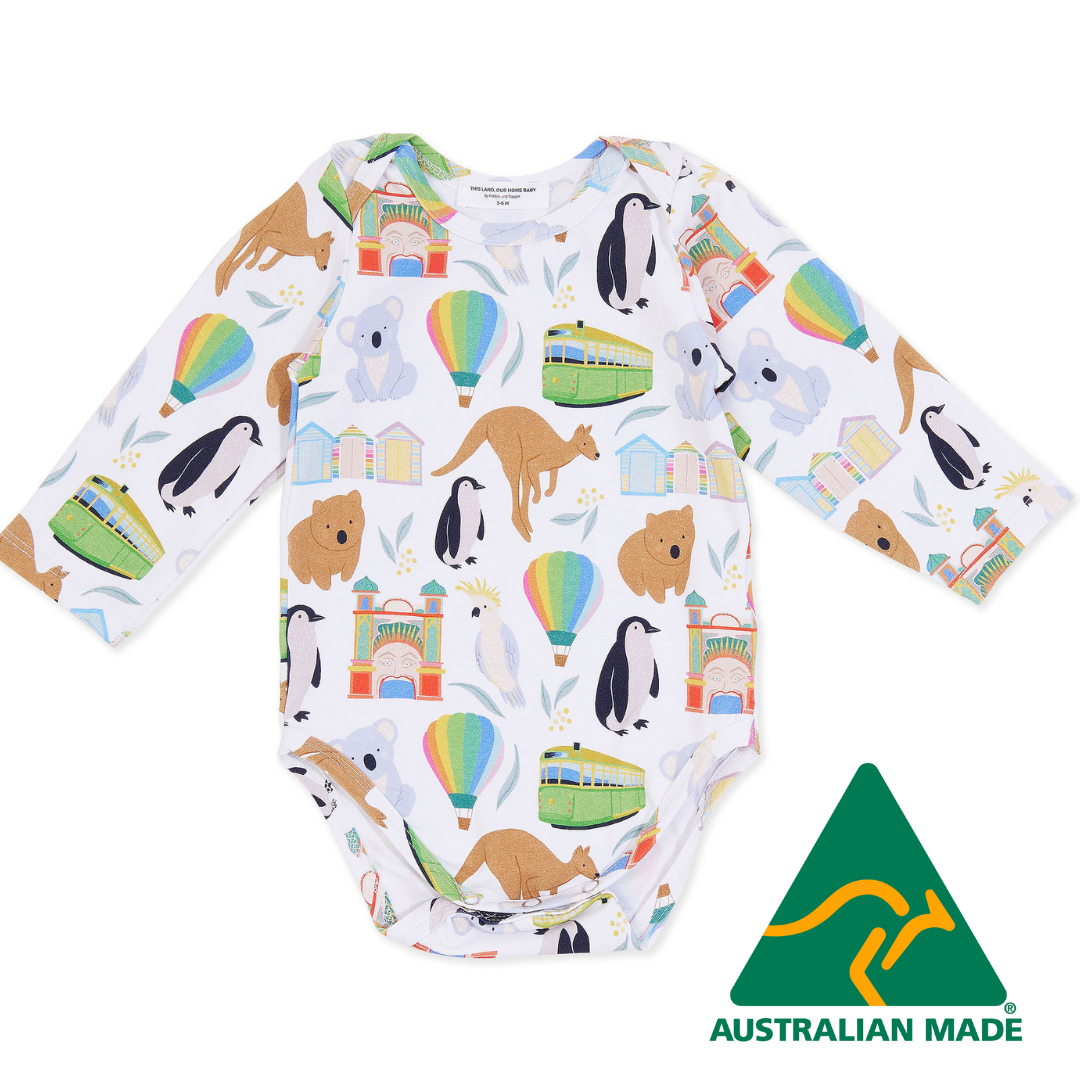 Melbourne Organic Cotton Baby Romper