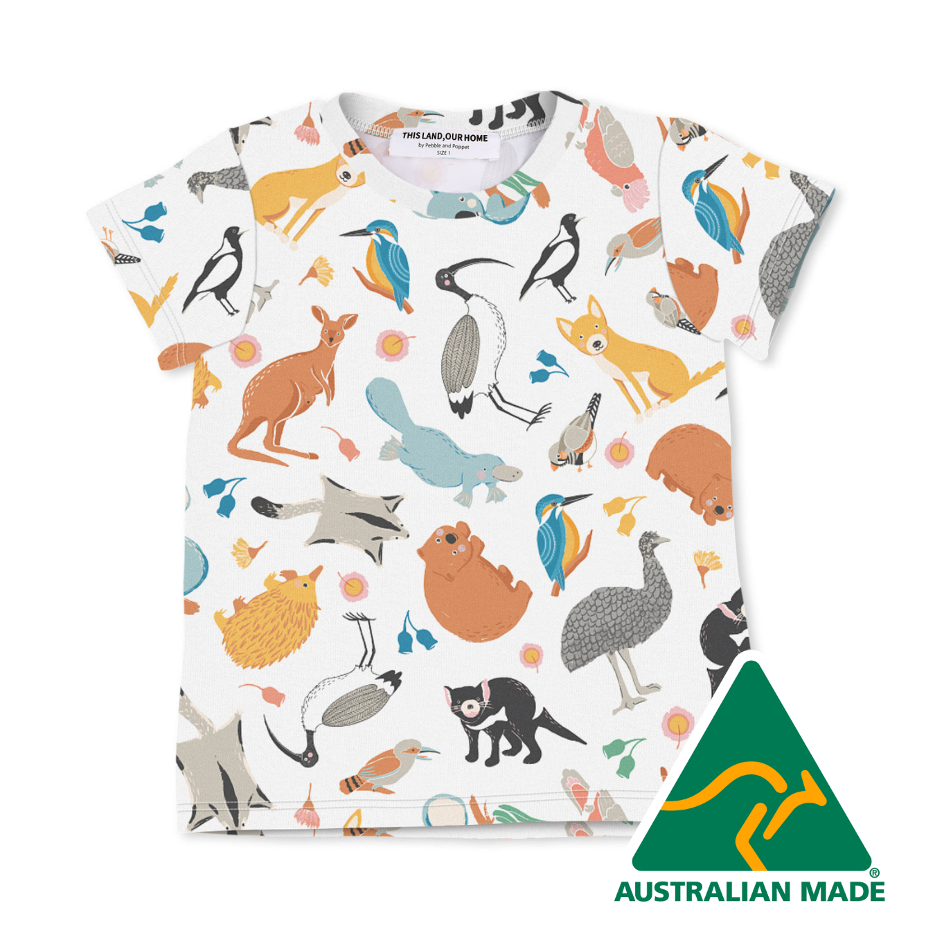 Feathers and Fur Organic Cotton Kids T-Shirt
