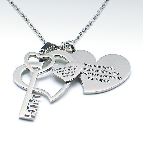 Laugh Inspirational Necklace