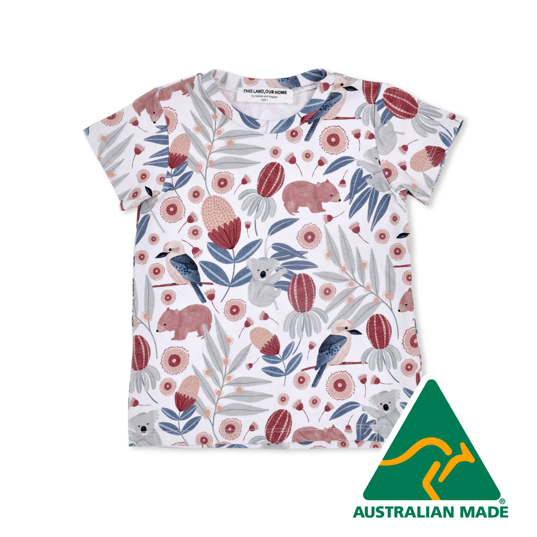 Aussie Bush Animals Organic Cotton Kids T-Shirt
