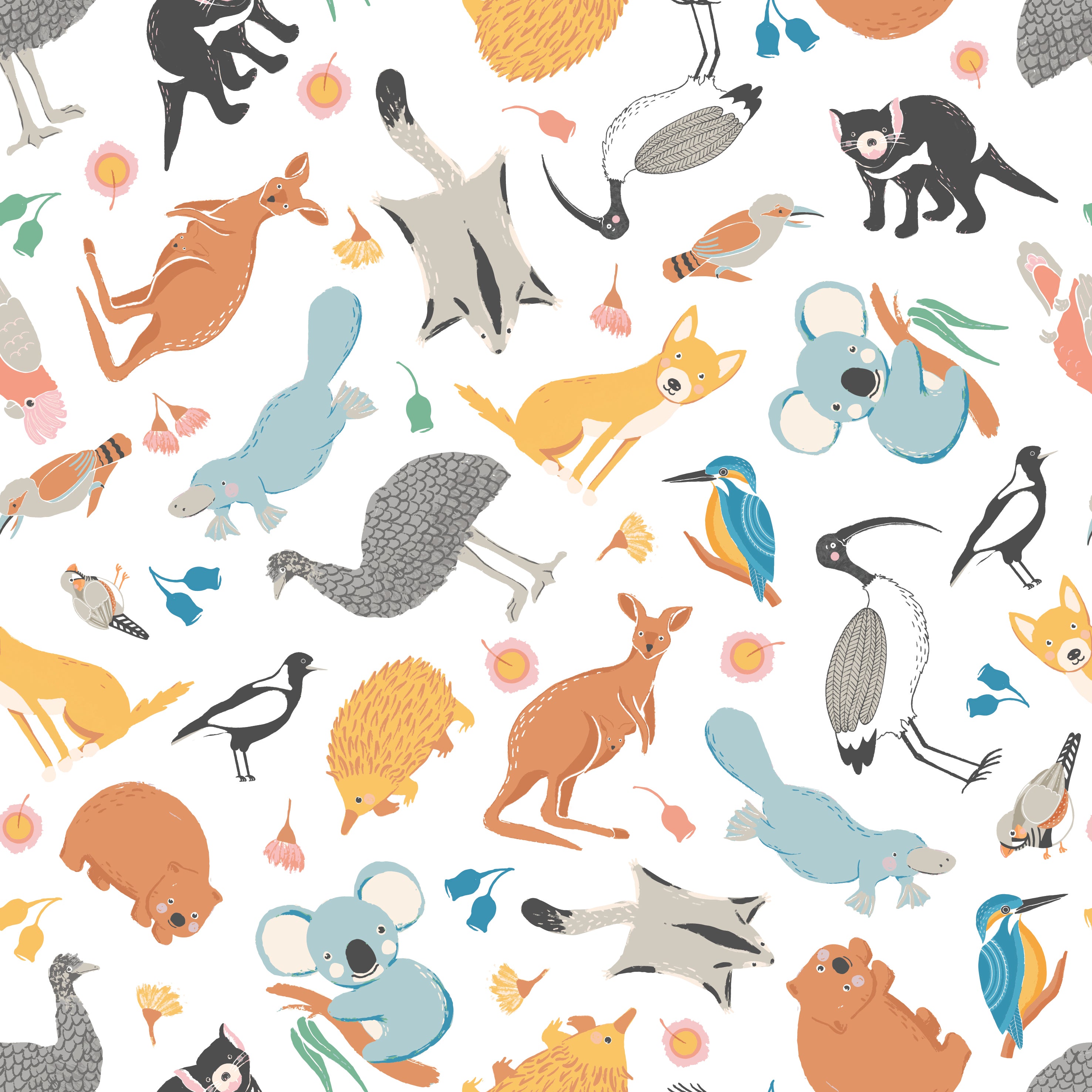 Feathers and Fur Print