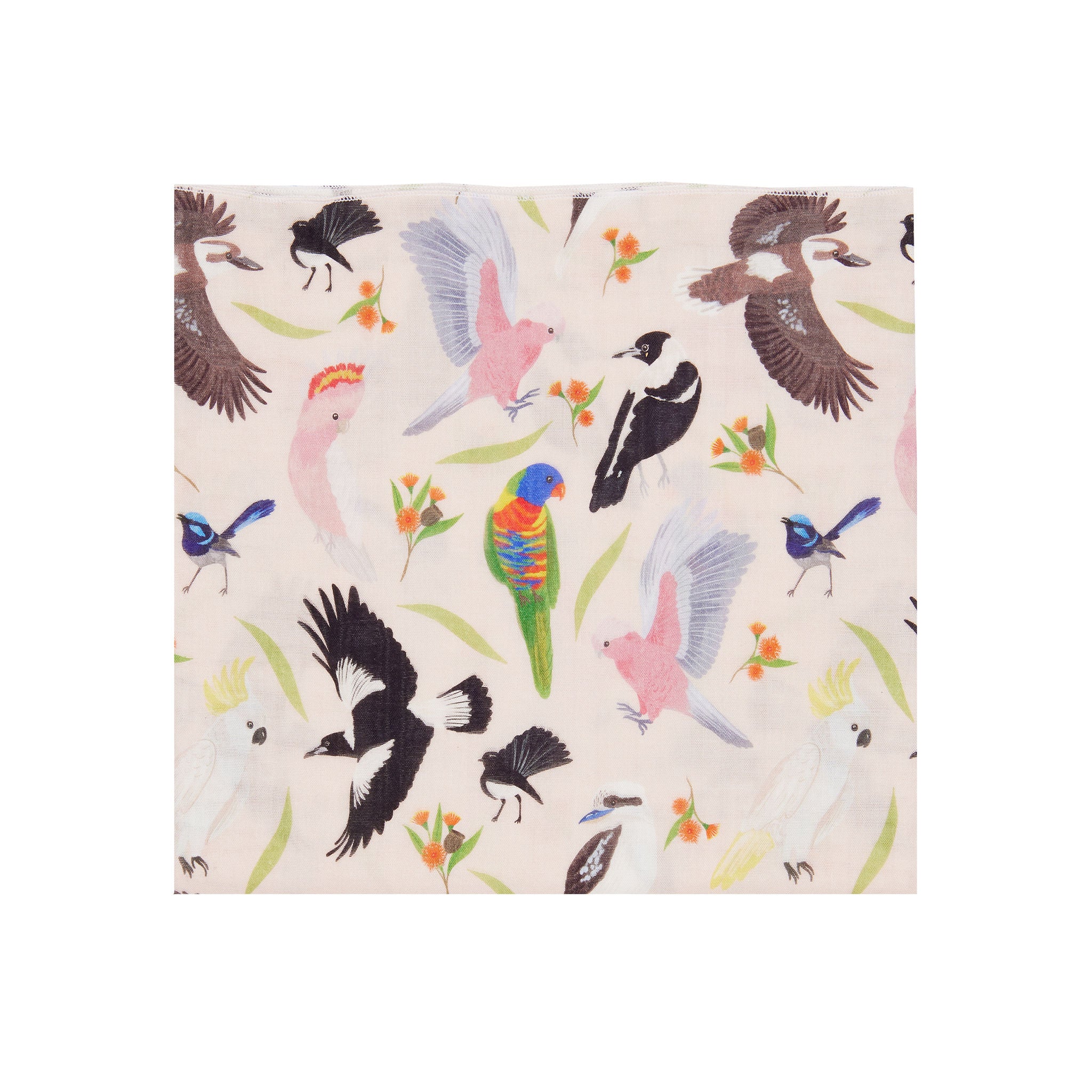 Backyard Birds Bamboo Swaddle