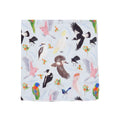 Backyard Birds Bamboo Scarf Blue
