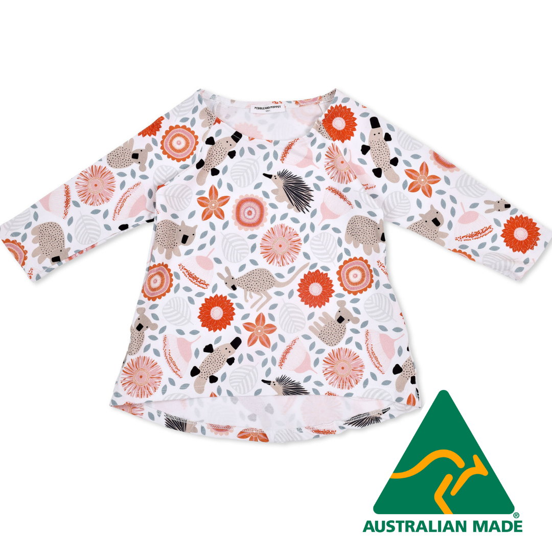 Australian Bush Baby Animals Organic Cotton Girls Dress