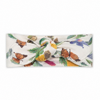 Butterfly Flora baby headband by Pebble and Poppet featuring colourful butterflies and Australian wildflowers on soft organic cotton, Australian made