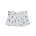 Organic cotton girls wrap skirt with playful puppy print