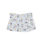 Organic cotton girls wrap skirt with playful puppy print