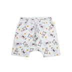 Organic cotton children’s shorts with playful puppy print