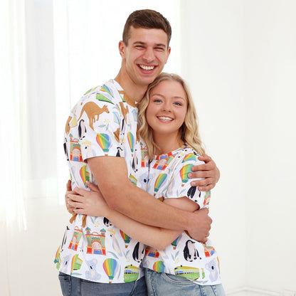 pebble-and-poppet-melbourne-Christie-Williams-couple-womens-mens-tshirts