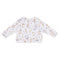 Children's sweater with a pattern of Australian animals illustrated by Monique Cannon.